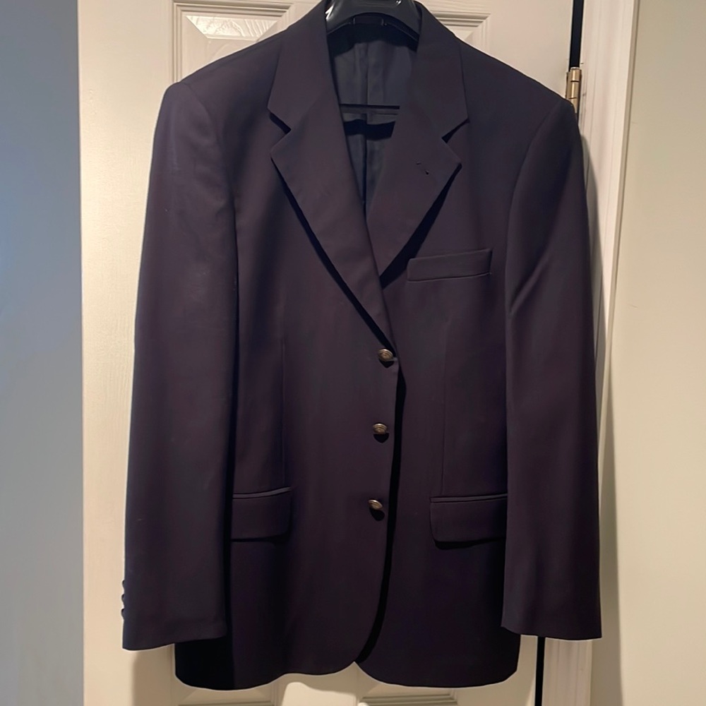 MIRO LOMBARDI ITALY - 100% LANA Wool navy Mens blazer.  Size 44
